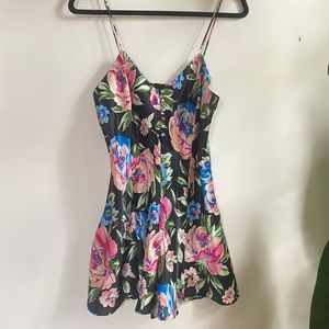 Vintage silky slip romper M